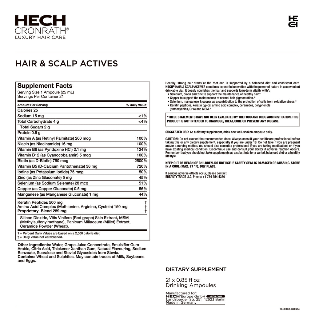 HECH® HAIR & SCALP ACTIVES 21 Liquid Ampoules